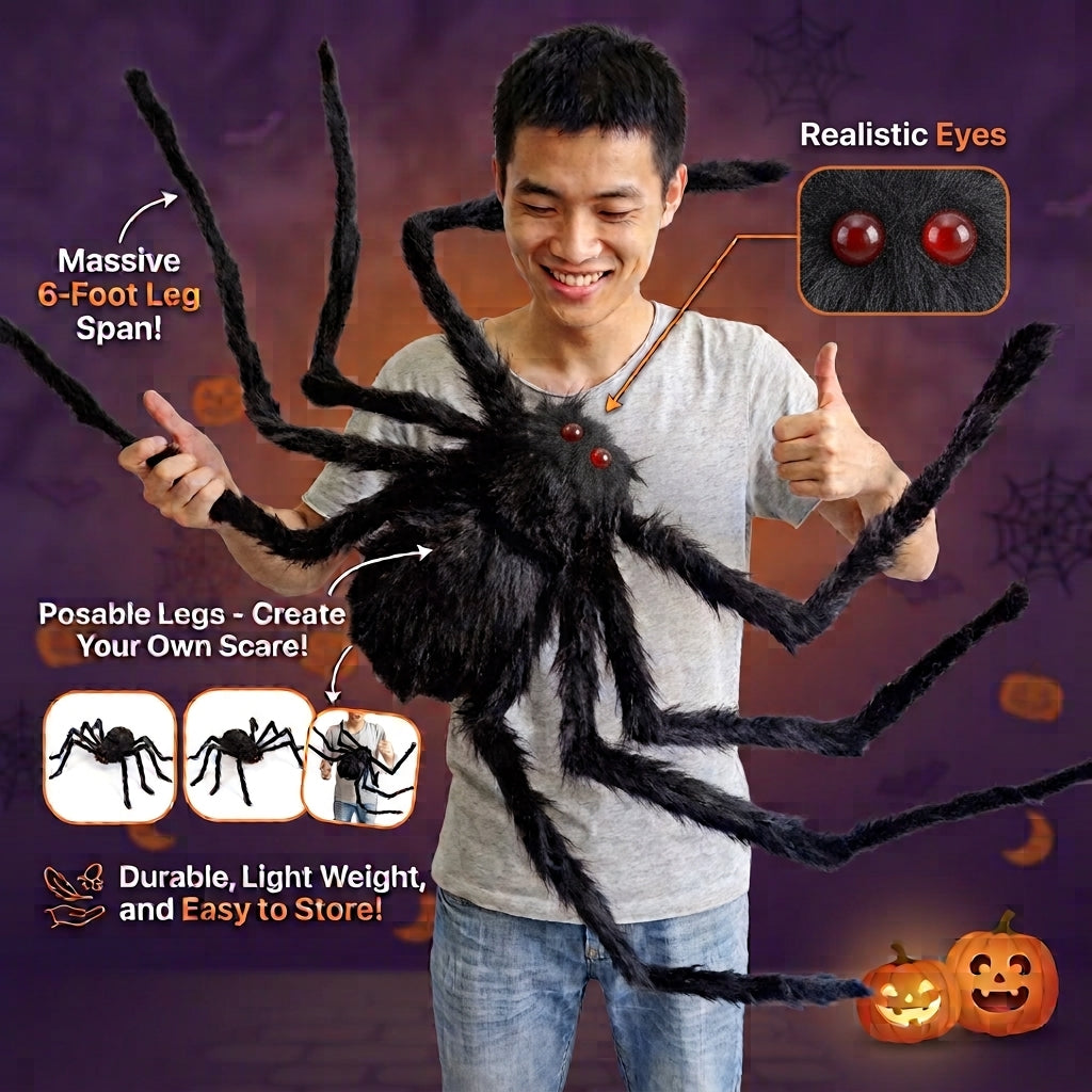 The Jumbo Spider – 6.6ft Giant Halloween Spider