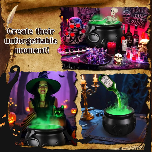 Enchanted Floating Cauldron – 10.2in Glowing Mist Cauldron