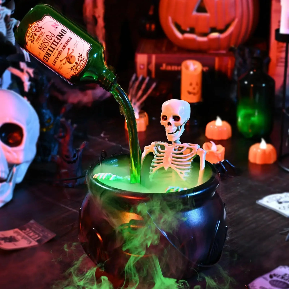 Enchanted Floating Cauldron – 10.2in Glowing Mist Cauldron