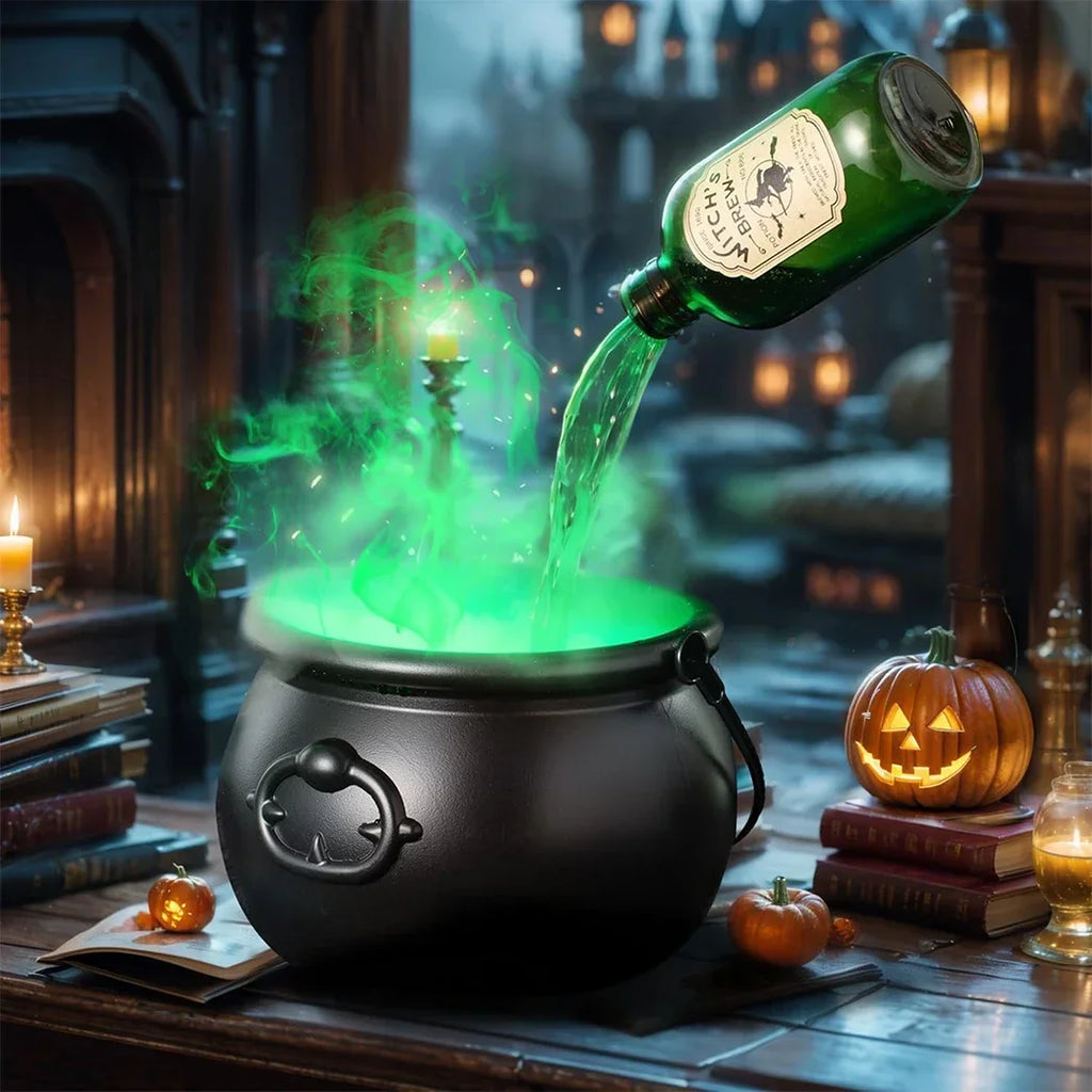 Enchanted Floating Cauldron – 10.2in Glowing Mist Cauldron